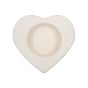 Ceramic Heart Cream Tealight Holder