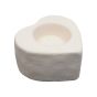 Ceramic Heart Cream Tealight Holder