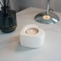 Ceramic Heart Cream Tealight Holder