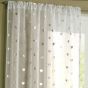 Heart Silver Voile Panel