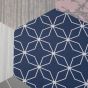 Hexagon Blush & Navy Duvet Set