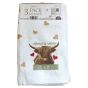 Velour Highland Tea Towel 3pk 