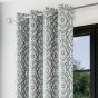 Horizon Teal Ready Made Eyelet Curtains