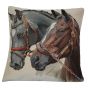 Horses Natural Cushion Cover