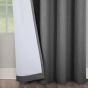 Hudson Charcoal Blackout Ready Made Eyelet Curtains