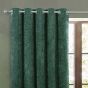 Kelso Green Thermal Ready Made Eyelet Curtains