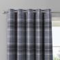 Kinross Silver Interlined Thermal Ready Made Eyelet Curtains