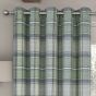 Kinross Green Interlined Thermal Ready Made Eyelet Curtains