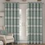 Kinross Green Interlined Thermal Ready Made Eyelet Curtains