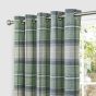 Kinross Green Interlined Thermal Ready Made Eyelet Curtains