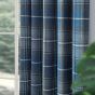 Kinross Blue Interlined Thermal Ready Made Eyelet Curtains