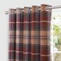 Kinross Terracotta Interlined Thermal Ready Made Eyelet Curtains