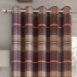 Kinross Terracotta Interlined Thermal Ready Made Eyelet Curtains