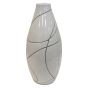 Large Green Wavy Line Vase