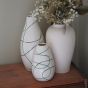 Large Green Wavy Line Vase
