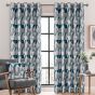 Larossa Blue Ready Made Eyelet Curtains