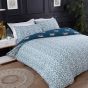 Leopard Teal Cotton Mix Duvet Set