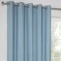 Paros Light Blue Blackout Ready Made Eyelet Curtains