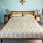 Lily Garden Green Cotton Duvet Set