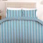 Linea Stripe Blue Cotton Rich Duvet Set