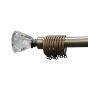 28mm Lucerne Antique Brass Fixed Curtain Pole