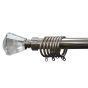 28mm Lucerne Stainless Steel Fixed Curtain Pole