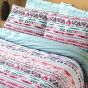 Luna Pink & Green Cotton Rich Duvet Cover Set