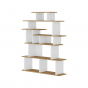 Apollon Oak & White Bookcase