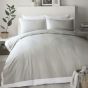 Madison Dove Grey and White Cotton Mix Duvet Set