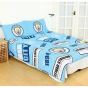 Manchester City Patch Blue Cotton Mix Duvet Cover Set