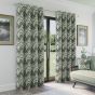 Mayan Green Ready Made Eyelet Curtains