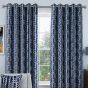 Merrion Blue Blackout Ready Made Eyelet Curtains