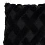 Nyla Hatched Black Cushion Cover