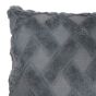Nyla Hatched Silver Cushion Cover