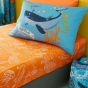 Ocean Friends Orange Cotton Mix Fitted Sheet Range