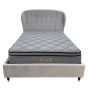 Oklahoma Velvet Silver Bed Frame