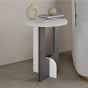 Ollie White and Charcoal Side Table