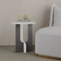 Ollie White and Charcoal Side Table