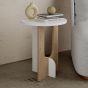 Ollie White and Oak Side Table