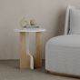 Ollie White and Oak Side Table