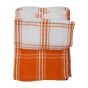 Orange Check Tea Towel 3pk