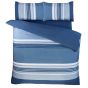 Pacific Stripe Blue Duvet Cover & Fitted Sheet Set