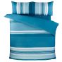 Pacific Stripe Teal Duvet Cover & Fitted Sheet Set