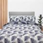 Palm Print Navy Cotton Mix Duvet Set