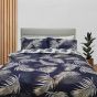 Palm Print Navy Cotton Mix Duvet Set