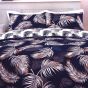 Palm Print Navy Cotton Mix Duvet Set