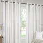 Paros White Blackout Ready Made Eyelet Curtains