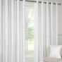Paros White Blackout Ready Made Eyelet Curtains