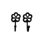 Petal Black Hook Pair