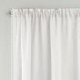 Pom Pom White Voile Panel